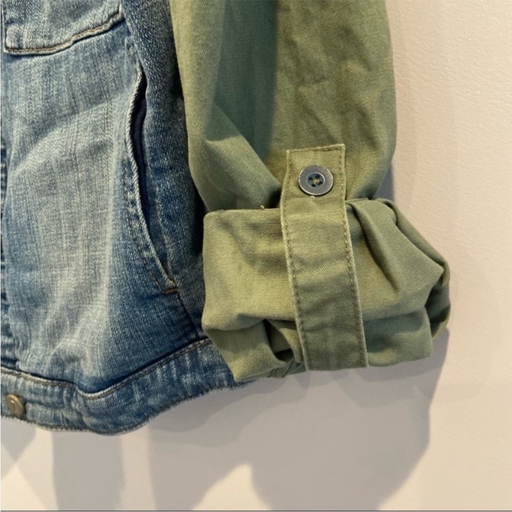 ANTHROPOLOGIE | PILCRO AND THE LETTERPRESS Colorblock Denim Jacket Medium - Picture 7 of 12